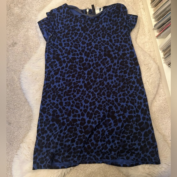 Blue leopard mini dress - Picture 2 of 4
